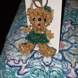 Crystal Teddy Bear bag charm